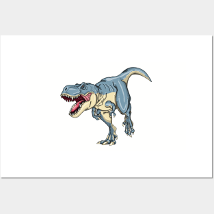 T REX Jurassic Tyrannosaurus rex Dinosaur Running Towards You Posters and Art